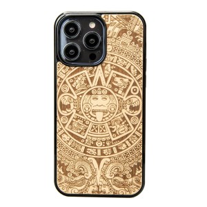 Drewniane etui do iPhone 14 Pro Max, Bewood Kalendarz Aztecki Aniegre
