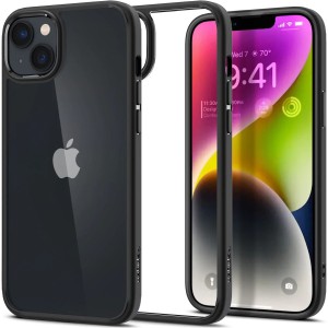 Etui Spigen Ultra Hybrid do iPhone 14, przezroczysto-czarne