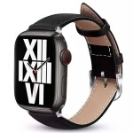 Pasek Crong Noble Band do Apple Watch 44/45/46/49 mm, czarny