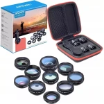 Uniwersalne obiektywy / soczewki Apexel z klipsem 10w1 na aparat smartfona / tabletu