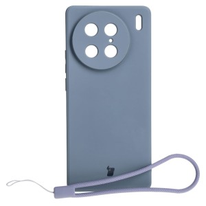 Etui Bizon Case Silicone Sq do VIVO X90 Pro, szare