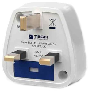 Adapter / przejściówka Travel Blue Europa-Wielka Brytania, biała 