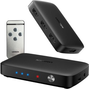 Rozdzielacz / przełącznik z pilotem Ugreen splitter switch HDMI - 3x HDMI 4K 30Hz, czarny 