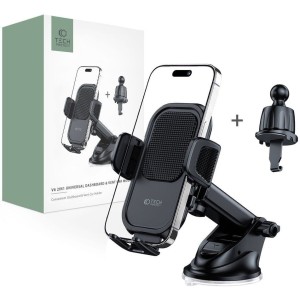 Uchwyt samochodowy Tech Protect V6 Universal na kokpit / szybę / kratkę nawiewu, czarny 