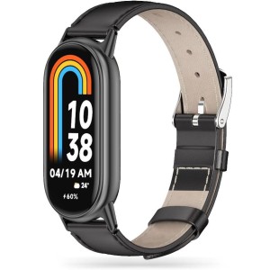 Pasek Tech Protect Leatherfit do Xiaomi Smart Band 8/ 8 NFC, czarny