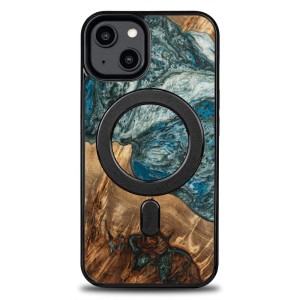 Drewniane etui do iPhone 14, Bewood Unique Planets Ziemia do MagSafe