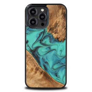 Drewniane etui do iPhone 14 Pro Max, Bewood Unique Turquoise