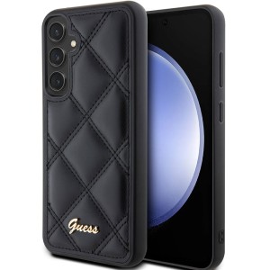 Etui Guess HardCase Quilted Metal Logo do Samsung Galaxy S23 FE, czarne