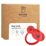 Uchwyt na palec Bizon Accessories Ring Turtle uniwersalny, czerwony