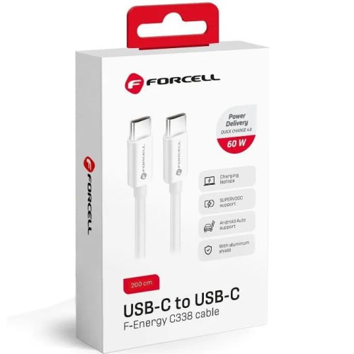 forcell-cabel-usb-c-do usb-c-qc-3a-20v-pd60w-c338-2m-white-00.jpg