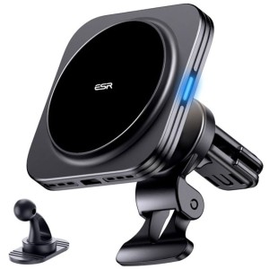 Uchwyt magnetyczny z ładowaniem Qi2 ESR Halolock Magnetic MagSafe Vent Car Mount 15W, czarny