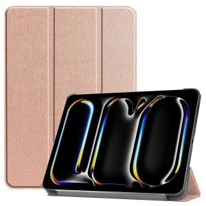 Etui Bizon Case Tab Croc do iPad Pro 13" 2025 / 2024, różowozłote