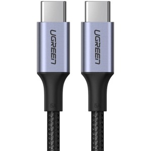 Kabel do szybkiego ładowania i przesyłania danych Ugreen 100W USB-C do USB-C, PD, QC, FCP, 480 Mbps, 5A, 0.5 m, szary
