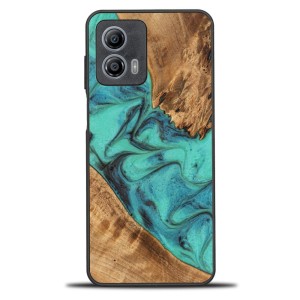 Drewniane etui do Motorola Moto G53 5G, Bewood Unique Turquoise