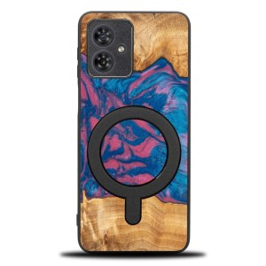 Drewniane etui do Motorola Moto G54 5G, Bewood Unique Neons Vegas do MagSafe