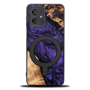 Drewniane etui do Motorola Moto G54 5G, Bewood Unique Violet do MagSafe