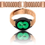 Pasek ze stali nierdzewnej Bizon Strap Watch Aura do Galaxy Watch FE/7/6/6 Classic/5/5 Pro/4/4 Classic, różowozłoty