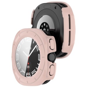 Etui ze szkłem do zegarka Bizon Case Watch Adamo do Galaxy Watch Ultra 2 / 1, różowe