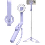 Uchwyt, kijek, statyw Spigen S571W MagSafe Bluetooth Selfie Stick Tripod, fioletowy