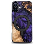 Drewniane etui do iPhone 16, Bewood Unique Violet do MagSafe