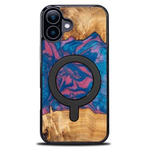 Drewniane etui do iPhone 16 Plus, Bewood Unique Neons Vegas do MagSafe