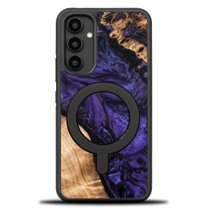 Drewniane etui do Galaxy A54 5G, Bewood Unique Violet do MagSafe