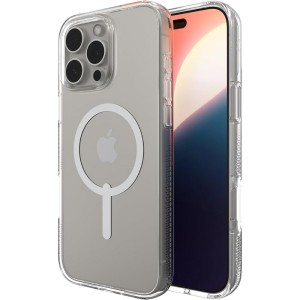 Etui Zagg Gear4 Crystal Palace Snap do MagSafe do iPhone 16 Pro Max, przezroczysto-białe