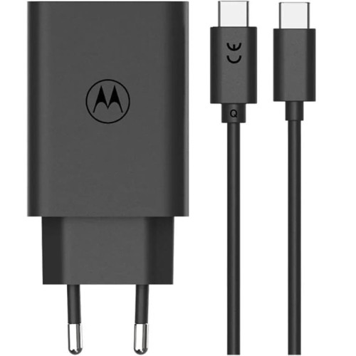 Ładowarka sieciowa GaN Motorola TurboPower 68W + kabel USB-C, czarna
