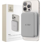 Powerbank z ładowaniem indukcyjnym 10000mAh 15W + kabel USB-C 0.5m, Tech-Protect PB11 Lifemag, szary