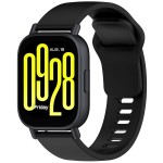 Pasek silikonowy do smartwatcha, Bizon Strap Watch Silicone Pro H, QuickRelease 22 mm, czarny