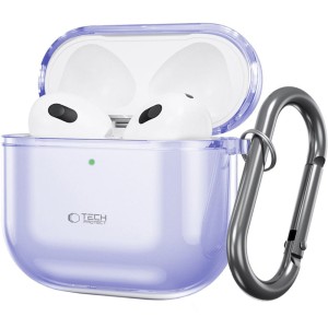Etui Tech-Protect Flexair do Apple AirPods 4, przezroczysto-fioletowe