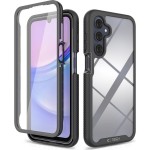 Etui Tech-Protect Defense360 do Galaxy A26 5G, A17 5G / 4G, A16 5G / 4G, przezroczysto-czarne