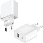 Ładowarka sieciowa Xiaomi Travel Charger Combo 33W 1x USB-A QC / 1x USB-C PD, biała