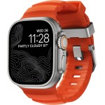 Pasek Nomad Rocky Point Band do Apple Watch 49/46/45/44 mm, pomarańczowo-srebrny