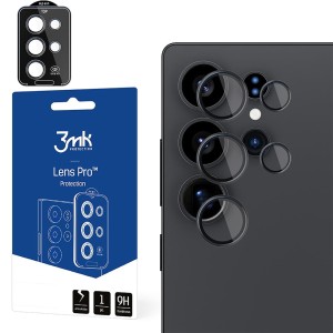 Osłona na aparat 3mk Lens Protection Pro, 1 zestaw dla Samsung Galaxy S25 Ultra, czarna