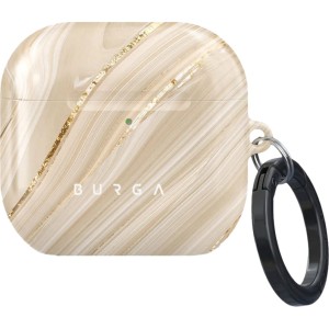 Etui Burga Full Glam do AirPods 4, beżowo złote