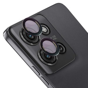 Szkło na aparat Bizon Glass Snap Lens do Motorola Moto G75 5G, 1 zestaw, czarna ramka