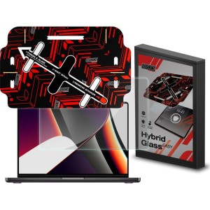 Szkło hybrydowe na ekran Grizz HybridGlass Easy do MacBook Pro 14" M5 2025 / M4 2024 z ramką aplikacyjną