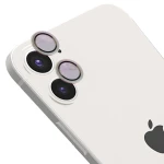 Szkło na aparat z aplikatorem Bizon Glass Snap Lens do iPhone 12 / 12 Mini / 11, 1 zestaw, srebrna ramka