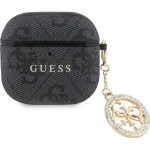 Etui Guess 4G Strass Charm Case AirPods 4,  czarne