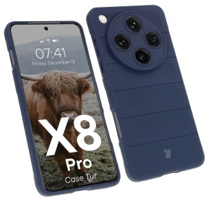Pancerne etui Bizon Case Tur do Oppo Find X8 Pro, granatowe