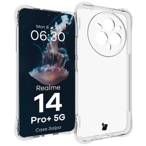Elastyczne etui Bizon Case Salpa do Realme 14 Pro+ 5G, przezroczyste