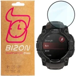 Szkło hybrydowe Bizon Watch Glass Edge Hybrid dla Garmin Instinct 3 50 mm, czarne