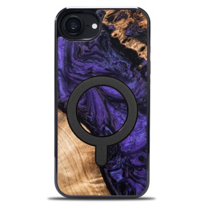 Drewniane etui do iPhone 17e / 16e, Bewood Unique Violet do MagSafe