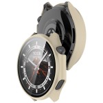 Etui ze szkłem do zegarka Bizon Case Watch Adamo do OnePlus Watch 3 / Oppo Watch X2, beżowe