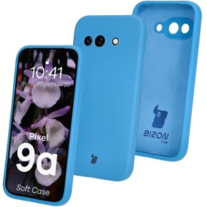Silikonowe etui Bizon Soft Case do Google Pixel 9a, niebieskie