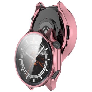 Etui z osłoną ekranu Bizon Case Watch Felipe do OnePlus Watch 3 / Oppo Watch X2, różowe
