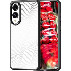 Etui Dux Ducis AIMO do Galaxy S25 Edge, przezroczyste z czarną ramką