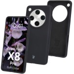 Silikonowe etui Bizon Soft Case do Oppo Find X8 Pro, czarne