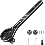 Uchwyt rowerowy na licznik Garmin, kamerę sportową GoPro, Rockbros Bike Computer Bracket, czarny